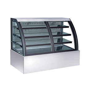 low temperature glass display showcase for cake and bakery